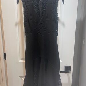 Rebecca Taylor Black Sheath Dress V-neck Sleeveless